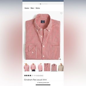 NWT J. Crew Gingham Flex Shirt